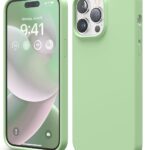 Matcha spalvos dėklas Apple Iphone 14 Pro telefone ir išorėje matomas apsauginis dėklas