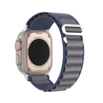 Mėlyna apyrankė Dux Ducis GS Series Apple Watch 38 40 41mm tamsiai mėlynos ir pilkos spalvos audinio medžiagos