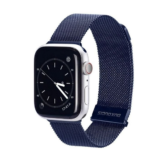 Mėlyna apyrankė Dux Ducis Milanese Series Apple Watch 42 44 45 49mm su metaline tinklelio struktūra