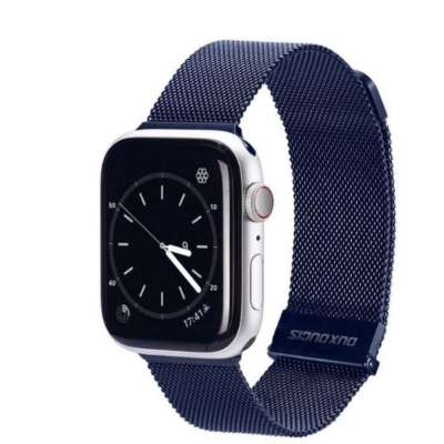 Mėlyna apyrankė Dux Ducis Milanese Series Apple Watch 42 44 45 49mm su metaline tinklelio struktūra