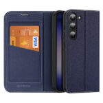 Mėlynas atverčiamas dėklas Samsung Galaxy S911 S23 5G Dux Ducis Skin X2 su kortelių lizdais
