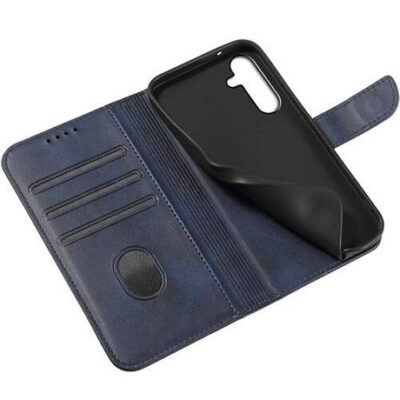 Mėlynas atverčiamas dėklas Samsung S931 S25 Wallet su kortelių lizdais ir magnetiniu užsegimu