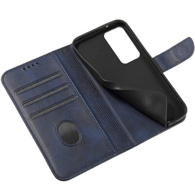 Mėlynas atverčiamas dėklas Xiaomi Redmi 15 su kortelių lizdais