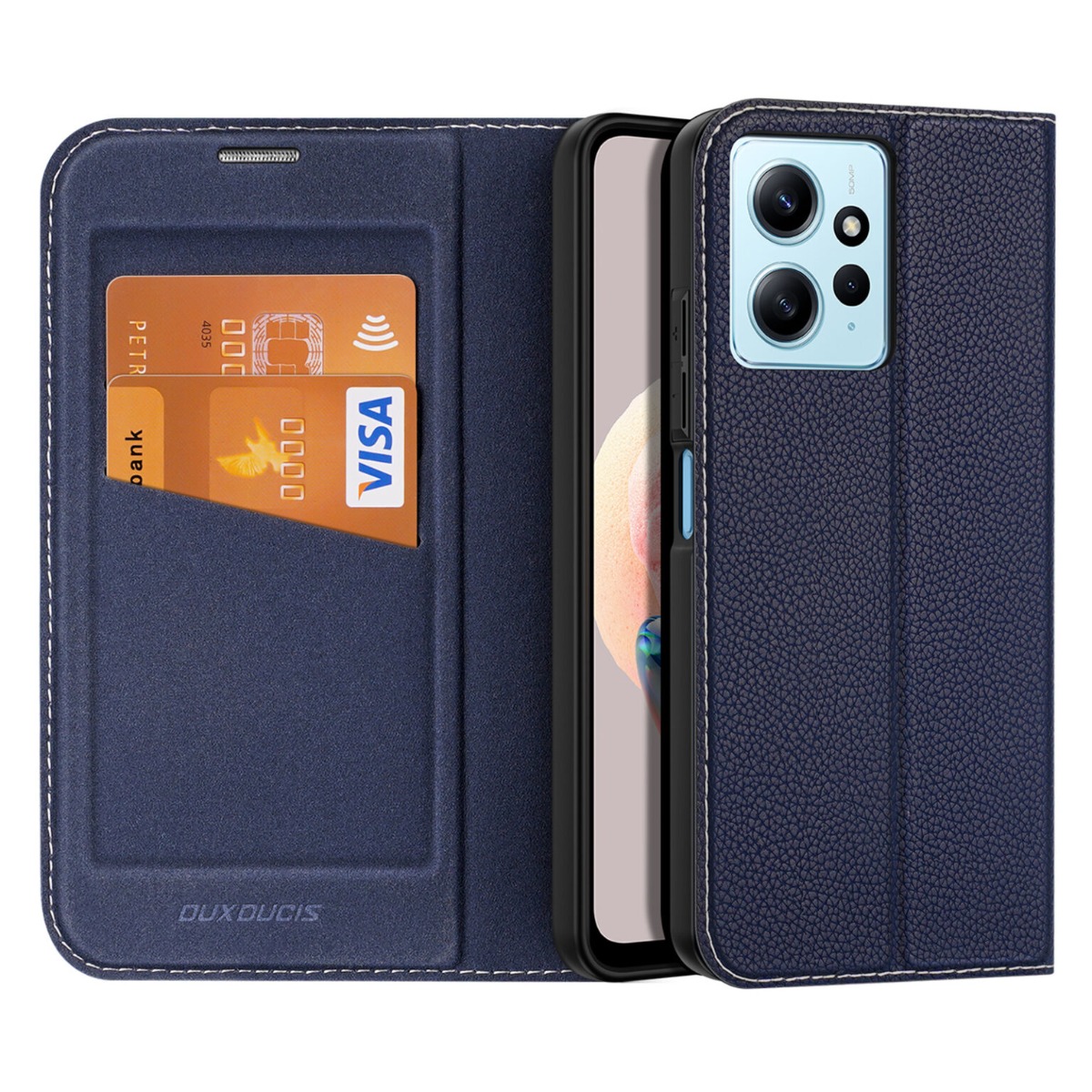 Mėlynas atverčiamas dėklas Xiaomi Redmi Note 12 Dux Ducis Skin X2 Mėlynas atverčiamas dėklas Xiaomi Redmi Note 12 su kortelių lizdais
