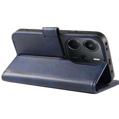 Mėlynas atverčiamas dėklas Xiaomi Redmi Note 14 4G Wallet atverstas stovėjimui