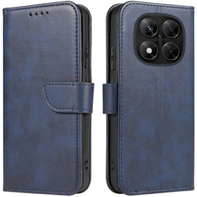 Mėlynas atverčiamas dėklas Xiaomi Redmi Note 14 Pro Plus 5G su užtrauktuko atvartu