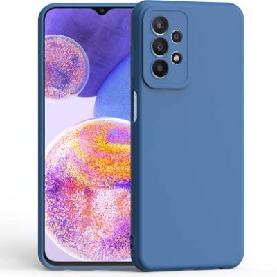 Mėlynas dėklas amsung A235 A23 4G X-level Guardian priekinė ir galinė pusė matoma