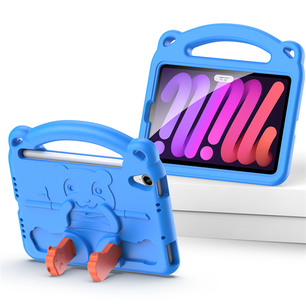 mėlynas dėklas apple ipad mini 6 2021 dux ducis panda mėlynas dėklas apple ipad mini 6 2021 dux ducis panda su metu formos rankena