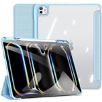 Mėlynas dėklas Apple iPad Pro 13 7 2024 Dux Ducis Toby su permatomu dangteliu ir stovu