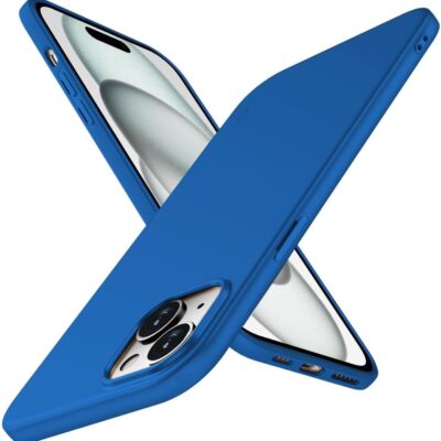 Mėlynas dėklas Apple iPhone 15 Plus X-level Guardian su tiksliai pritaikytais išpjovomis kamerai ir mygtukams