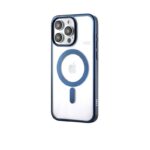 Mėlynas dėklas Apple iPhone 16 HDD Electro MagSafe su mėlyna apsauga ir permatomu viduriu
