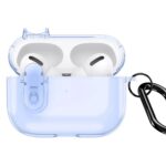 Mėlynas dėklas Dux Ducis PECL skirtas Apple AirPods Pro 2 su pritvirtintu juodu kabliu