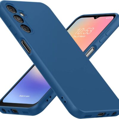 Mėlynas dėklas Samsung Galaxy A245 A24 4G A246 A24 5G X-level Guardian su kameros ir ekrano apsauga