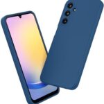 Mėlynas dėklas Samsung Galaxy A256 A25 5G X-level Guardian su apvaliais kampais ir matiniu paviršiumi