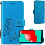 melynas deklas samsung galaxy a546 a54 5g flower book su gelyciu pavesimu ir magnetiniu uzsegimu