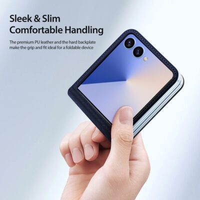 melynas dekla samsung galaxy f751 z flip 7 dux ducis bril naudotojo rankoje with slim and sleek design