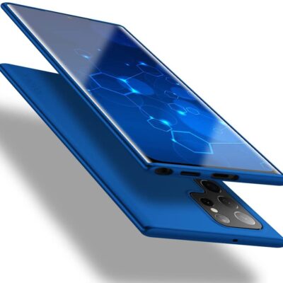 Mėlynas dėklas Samsung Galaxy S22 Ultra X-level Guardian, apsaugantis telefoną ir atitinkantis jo formą