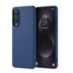Mėlynas dėklas Samsung S937 S25 Edge X-level Guardian matomas iš priekio ir nugarėlės