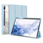 Mėlynas dėklas Samsung X816 Tab S9 Plus Dux Ducis Toby su skaidriu nugarėle ir danga priekyje