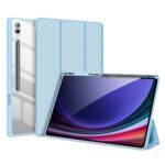 Mėlynas dėklas Samsung X920 Tab S10 Ultra Dux Ducis Toby su tekstūruotu paviršiumi ir atverčiamu dangteliu
