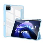 Mėlynas dėklas Xiaomi Pad 6 Pad 6 Pro su skaidriu nugarėle ir stovėjimo funkcija