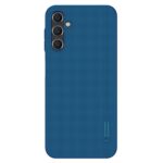 Mėlynas plastikinis dėklas Samsung A145 A14 4G Nillkin Super Frosted Shield su tamsiai mėlyna faktūra