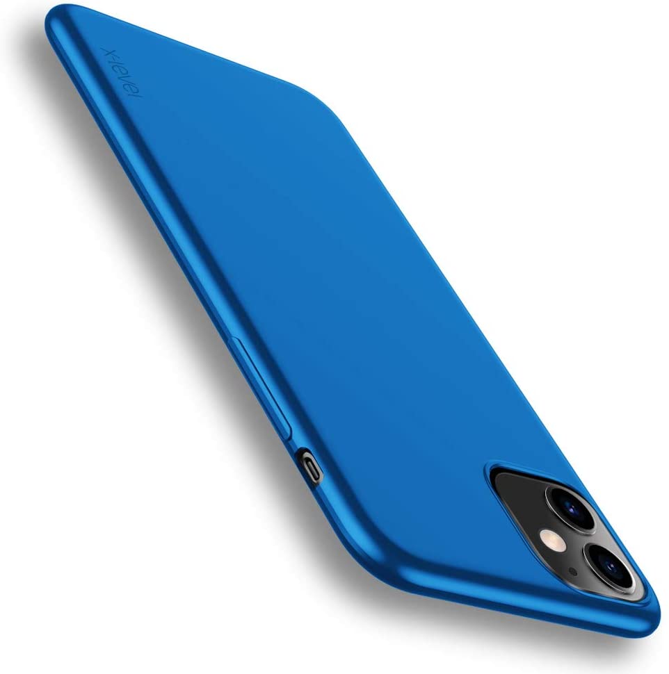 Mėlynas dėklas Apple iPhone 11 X-level Guardian Mėlynos spalvos dėklas Apple iPhone 11 X-level Guardian, matomas iš viršaus kampu