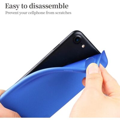 Mėlynas dėklas Apple iPhone 7 8 SE 2020 modeliams, besišalinantis išmaniojo telefono apsaugai