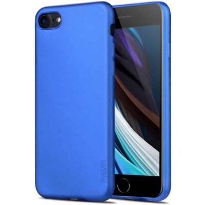 Mėlynos spalvos dėklas Apple iPhone 7 8 SE 2020 X-level Guardian priekinė ir galinė pusė