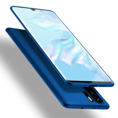 Mėlynos spalvos dėklas Huawei P30 Pro X-level Guardian ant telefono su atvira ekrano puse