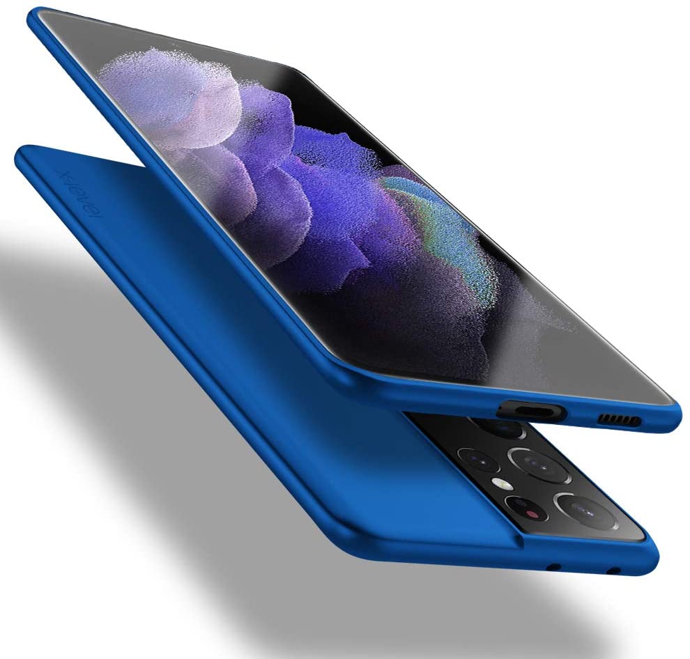 Mėlynos spalvos dėklas Samsung Galaxy G998 S21 Ultra 5G X-level Guardian Mėlynos spalvos dėklas Samsung Galaxy G998 S21 Ultra 5G X-level Guardian matomas ant telefono ekrano ir galinės dalies