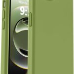 Mėtos dėklas Apple iPhone 16e Liquid Silicone 1.5mm žaliai matinė spalva su apvaliais kraštais ir mygtukais