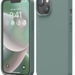 Mėtos spalvos dėklas Apple iPhone 14 Plus Liquid Silicone 1.5mm matomas iš priekio ir galo