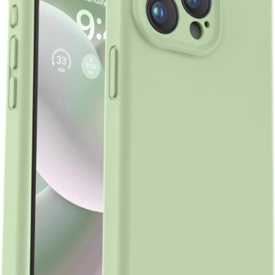 Mėtos spalvos dėklas Apple iPhone 16 Pro Liquid Silicone 1.5mm telefono apsaugai