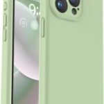 Mėtos spalvos dėklas Apple iPhone 16 Pro Max Liquid Silicone su tiksliais mygtukų ir kamerų išpjovomis