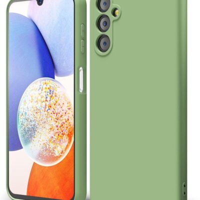 Mėtos spalvos dėklas Samsung A145 A14 4G su išpjovomis kamerai ir mygtukams