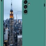 Mėtos spalvos dėklas Samsung A245 A24 4G Liquid Silicone su trim kameromis ir stilingu dizainu