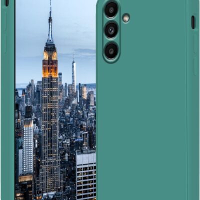 Mėtos spalvos dėklas Samsung A245 A24 4G Liquid Silicone su trim kameromis ir stilingu dizainu