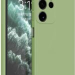 Mėtos spalvos dėklas Samsung Galaxy S928 S24 Ultra Liquid Silicone 1.5mm apsaugo telefoną