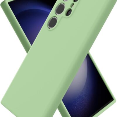 Mėtos spalvos dėklas Samsung S938 S25 Ultra Liquid Silicone 1.5mm, matinis paviršius