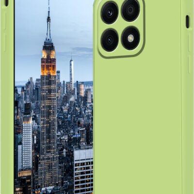 Mėtos spalvos Xiaomi 14T dėklas su apvaliais kampais ir skaidriu dangteliu kamerai