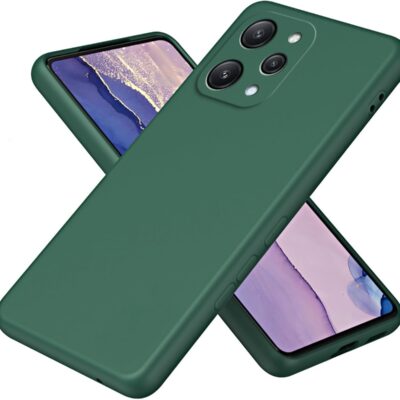 Mėtos spalvos dėklas Xiaomi Redmi 12 su trimis kameromis ir ekranu