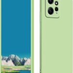 Mėtos spalvos dėklas Xiaomi Redmi Note 12 su skystojo silikono medžiaga ir plonu dizainu
