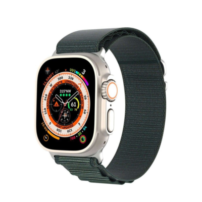 Olivinė apyrankė Dux Ducis GS Series Apple Watch 38 40 41mm su tamsiai žaliu nailoniniu dirželiu