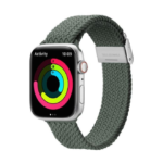 Olive apyrankė Dux Ducis Mixture II Series Apple Watch 38 40 41mm ekrane matyti spalvoti aktyvumo žiedai