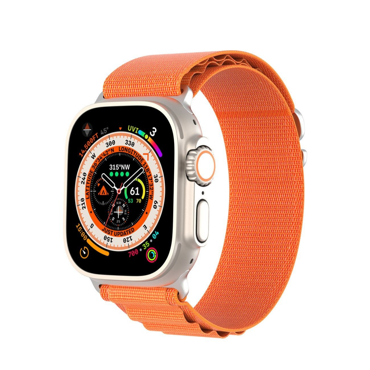 Oranžinė apyrankė Dux Ducis GS Series Apple Watch 38 40 41mm Oranžinė apyrankė Dux Ducis GS Series Apple Watch 38 40 41mm storu nailoniniu dirželiu