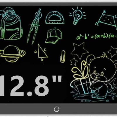 Piešimo planšetė Reach 12.8 colio su daug spalvotų piešinių juodu fone