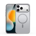 Pilkas dėklas Apple iphone 17 Pro Max Dux Ducis Yind su matiniu paviršiumi ir magnetiniu žiedu