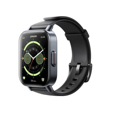 Pilkas išmanusis laikrodis Joyroom JR-FT3S Fit-Life Series su juodu dirželiu