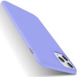 Purpirinės spalvos dėklas Apple iPhone 11Pro Max su matiniu paviršiumi ir tiksliais išpjovomis kamerai